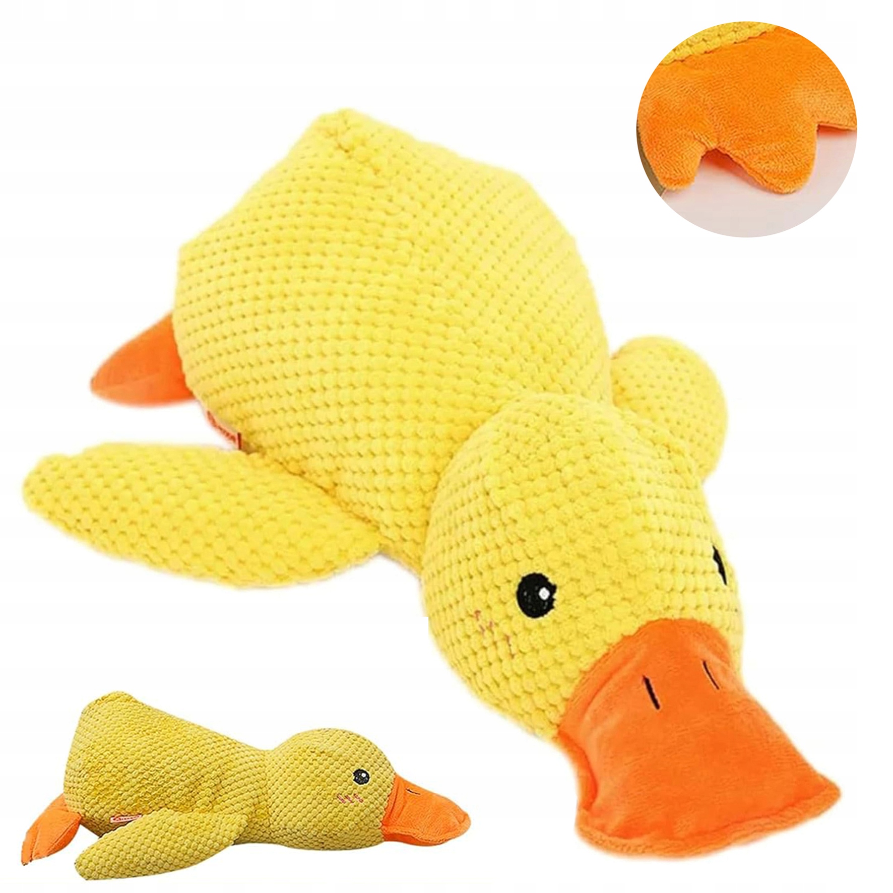 Levně Hračka Pro Psa Pískací Kačenka Z Plyše Bezpečná, Interaktivní, Pro Výcvik A Hraní