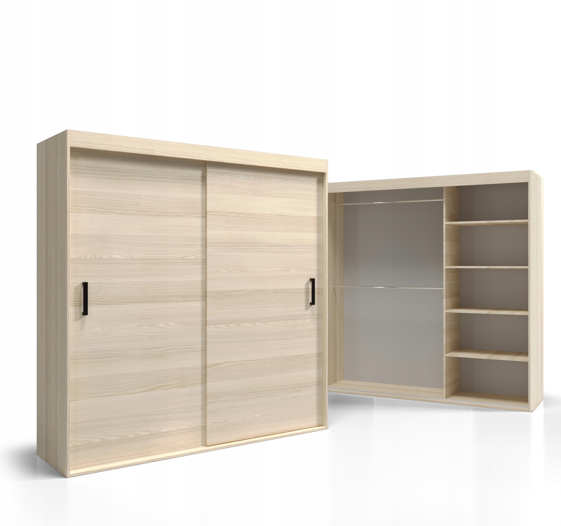 Skříň do ložnice 120x215 s vybavením Deska 18 mm police tyče VSZ02