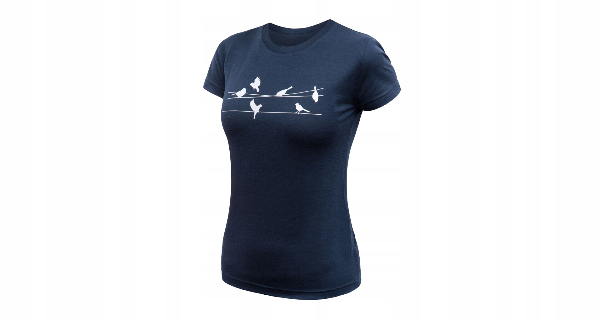 Sensor Merino Active Songbirds Dámské Triko Kr.rukáv Deep Blue Velikost S