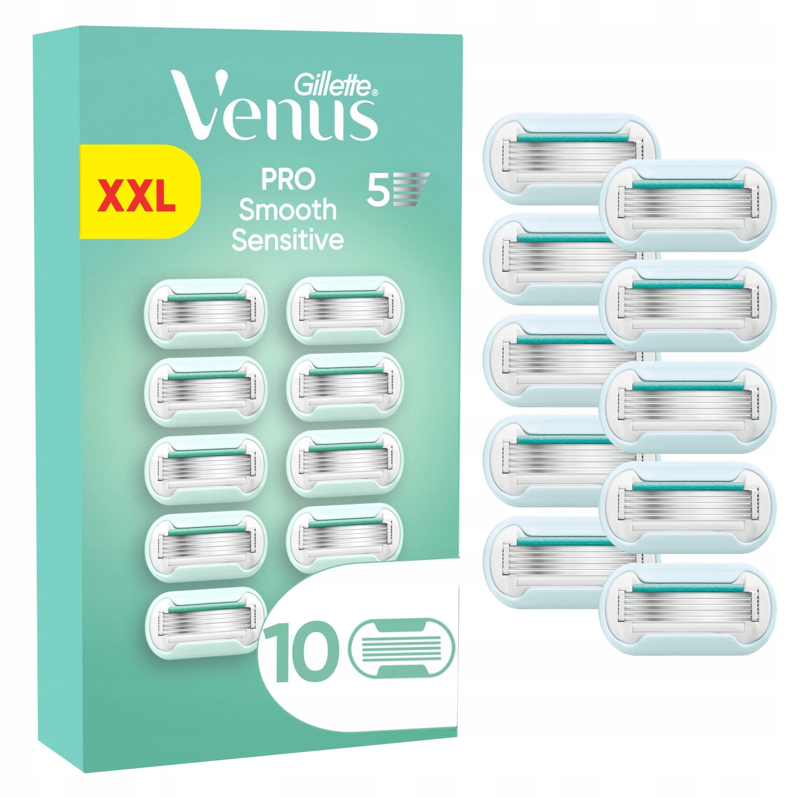 Venus Náhradní Břity Pro Holicí Strojek Pro Smooth Sensitive Pro Citlivou Pleť Zelená/bílá