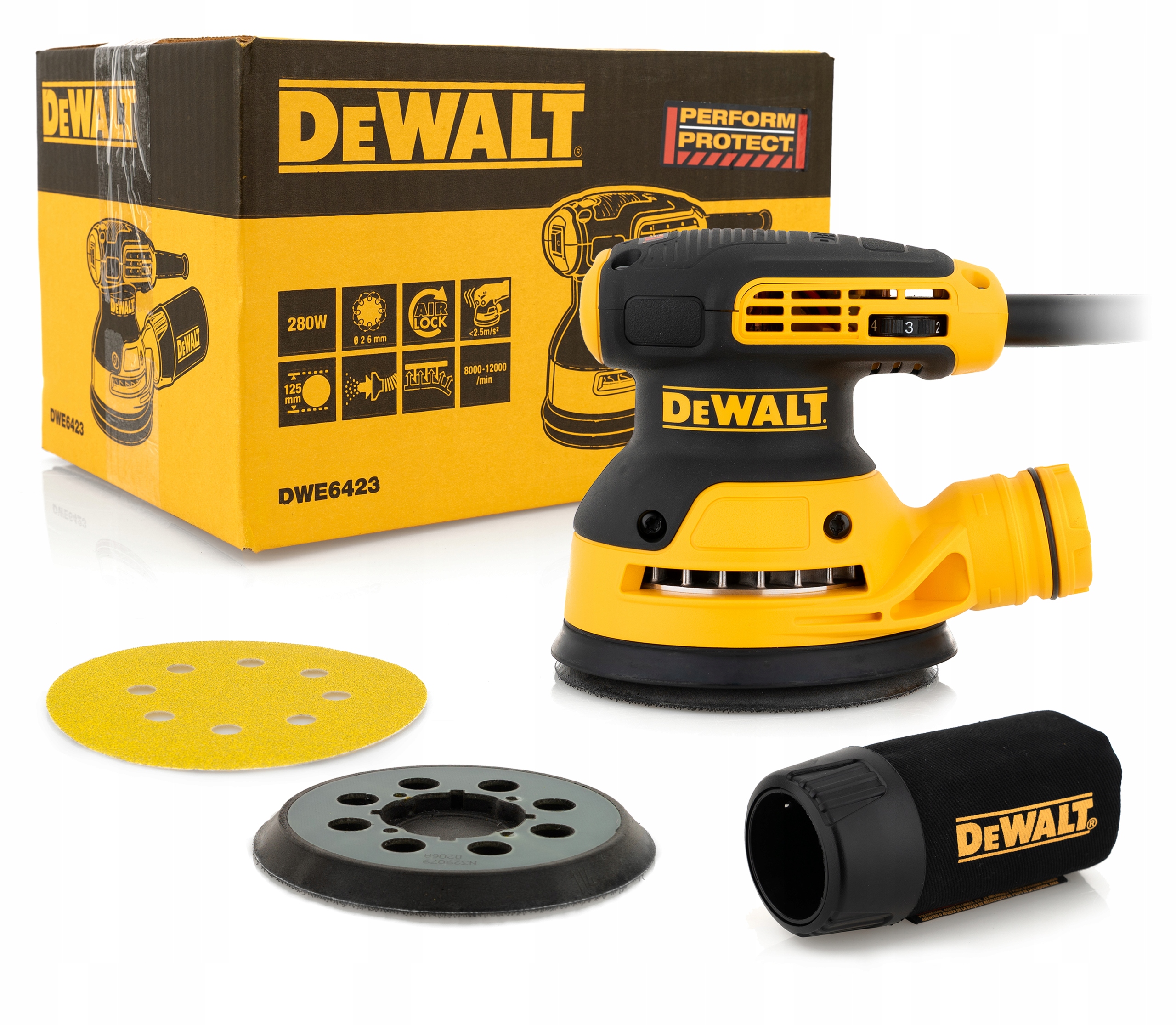 

Dewalt Szlifierka Mimośrodowa DWE6423 +rzep