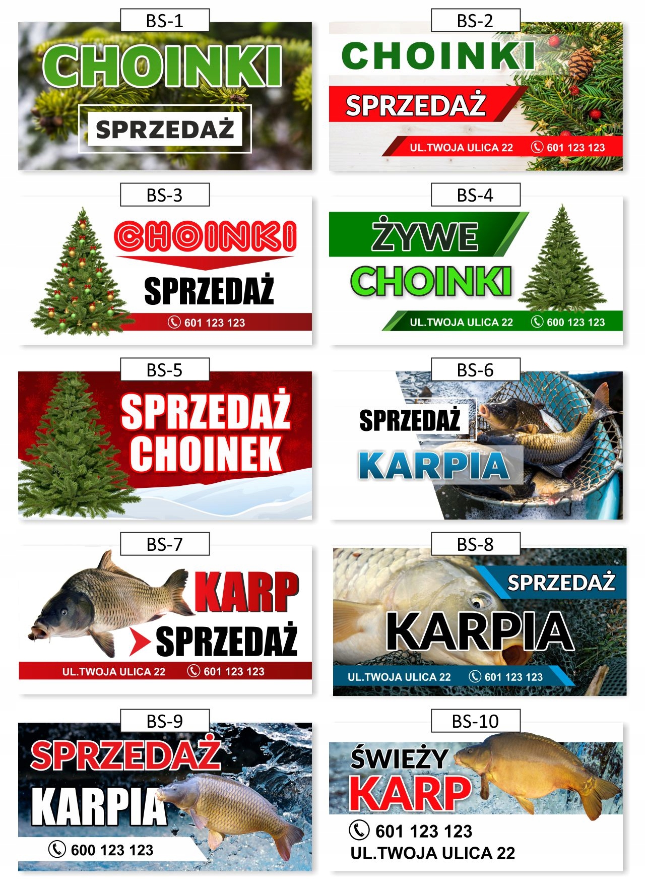 BANER REKLAMOWY 1x2m SPRZEDAŻ KARPIA Marka inny