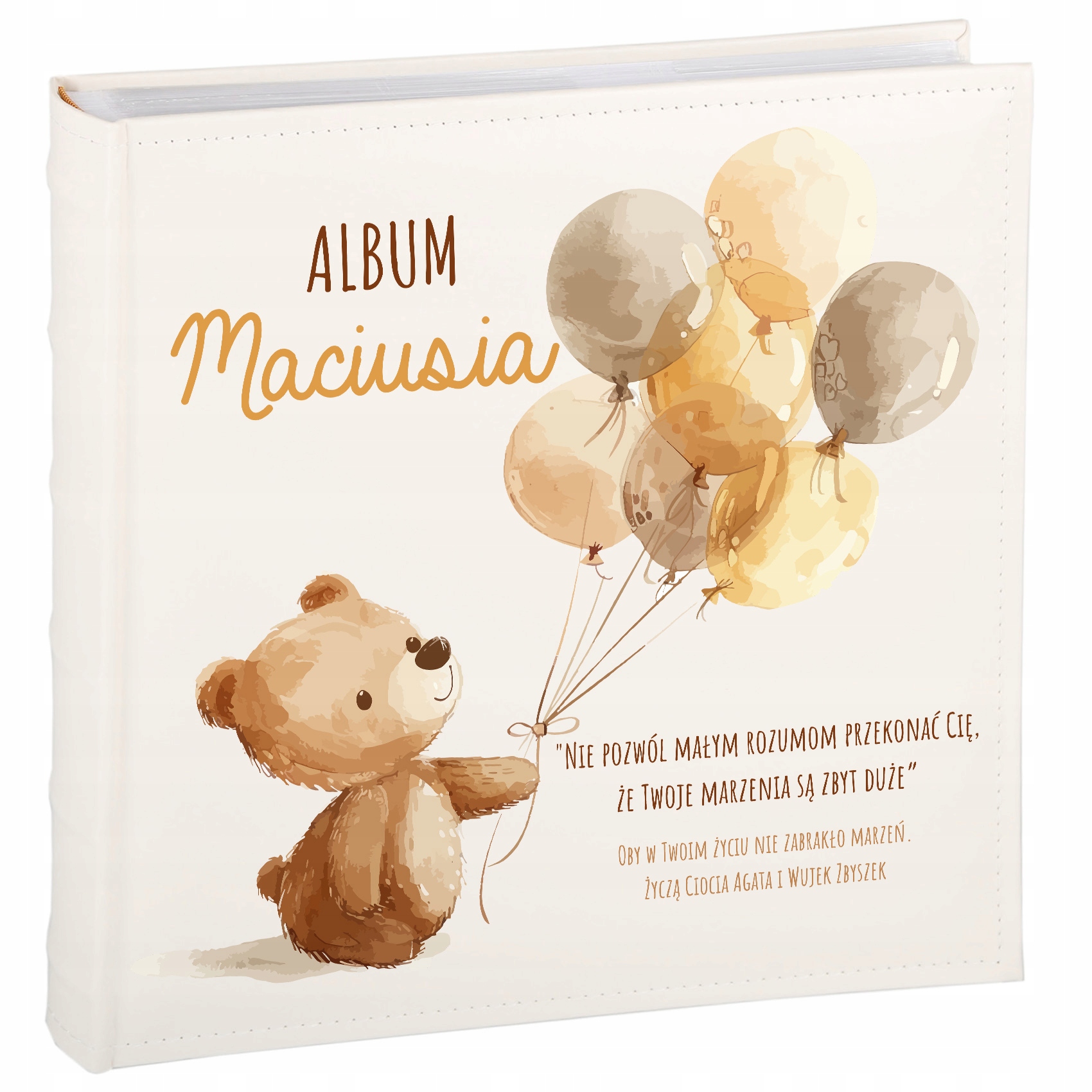 Album na zdjęcia Dziecka metryczka 500 zdjęć 10x15 Nadruk Chrzest Roczek