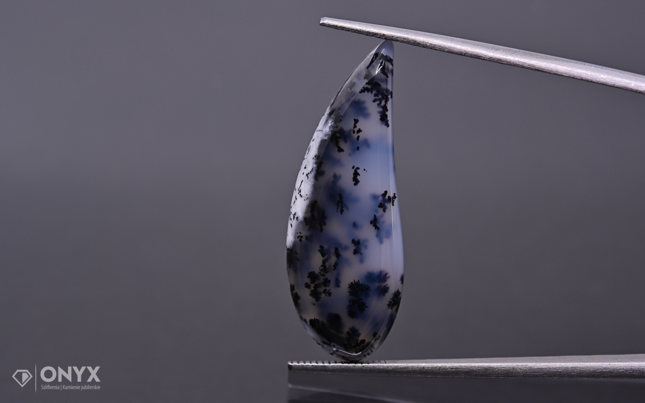 Dendritový achát z Turecka kabošon nepravidelný 31x