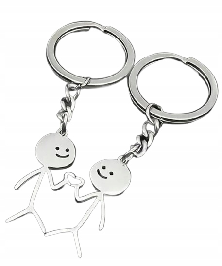 Breloczki Komplecik dla Par Ludziki Stickman Patyczaki Śmieszne 2 sztuki