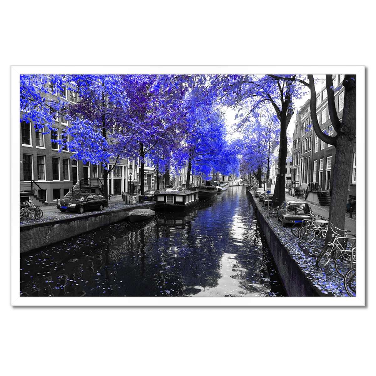 Plakáty v rámu 60x40 Chabrový Amsterdam