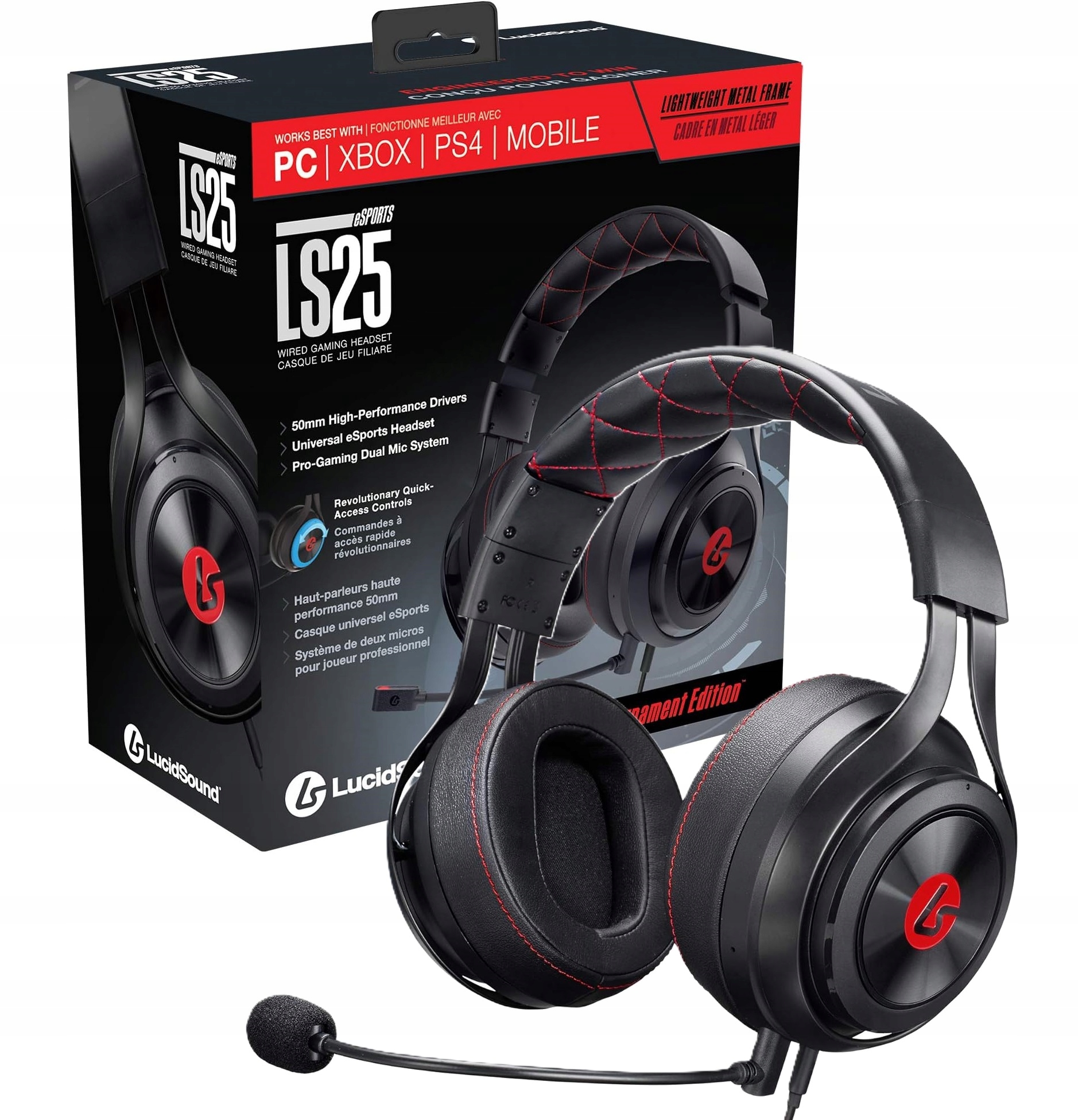 Słuchawki Przewodowe eSports LucidSound LS25BK PS4/5 Xbox Series X|s Pc