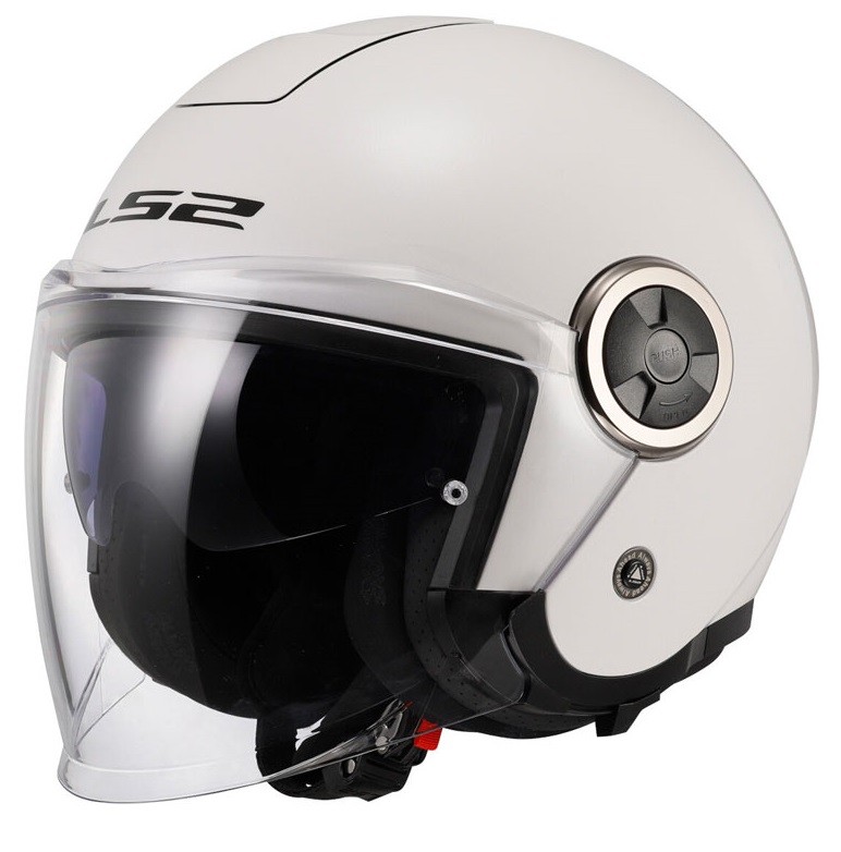 LS2 OF620 Classy Gloss White otvorená prilba s mixom biela na skúter M