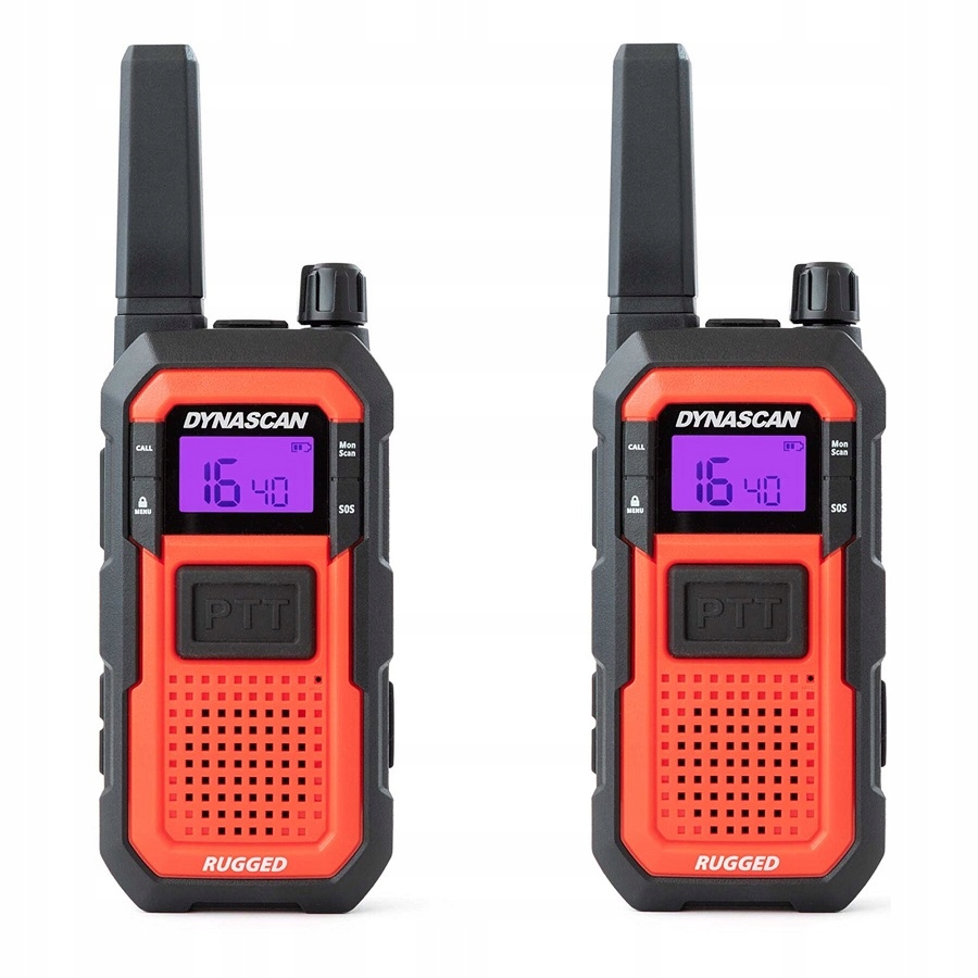 Dynascan Rugged 2 szt. wytrzymałe krótkofalówki Pmr na budowę IP67, Usb-c