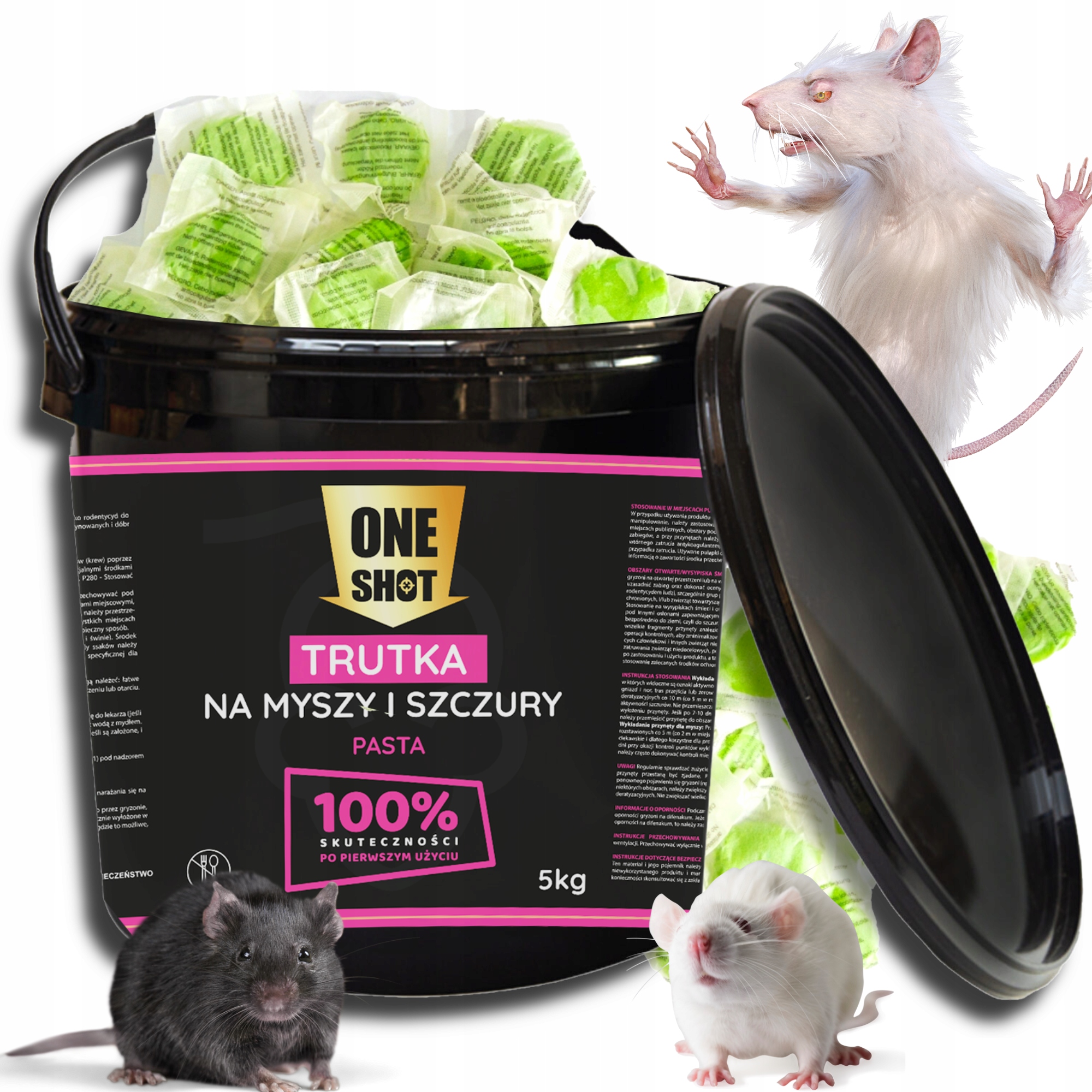 

One Shot Na Myszy I Szczury Pasta 5 Kg trutka