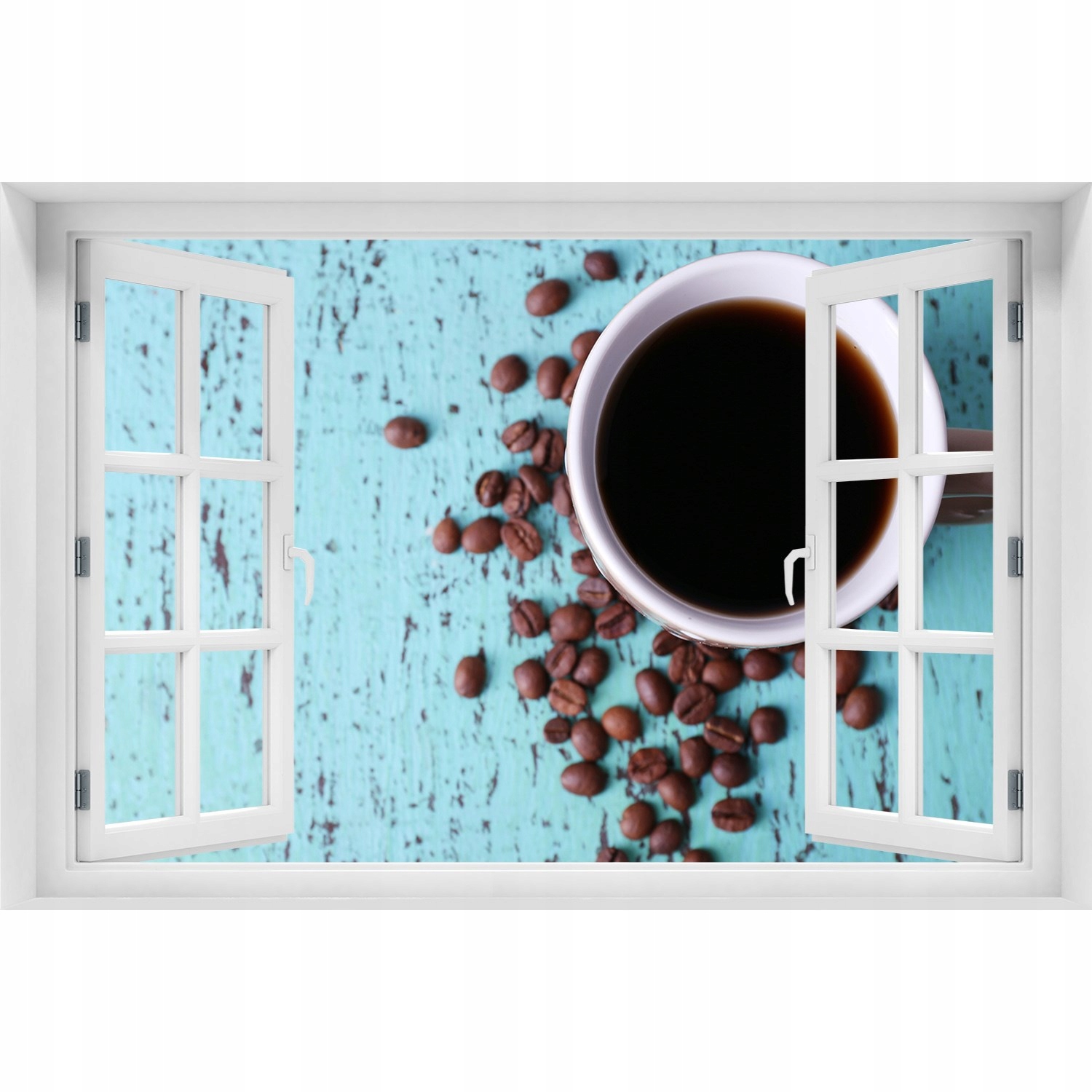 

Naklejka 3D Okno na ścianę Czarna kawa 90x60