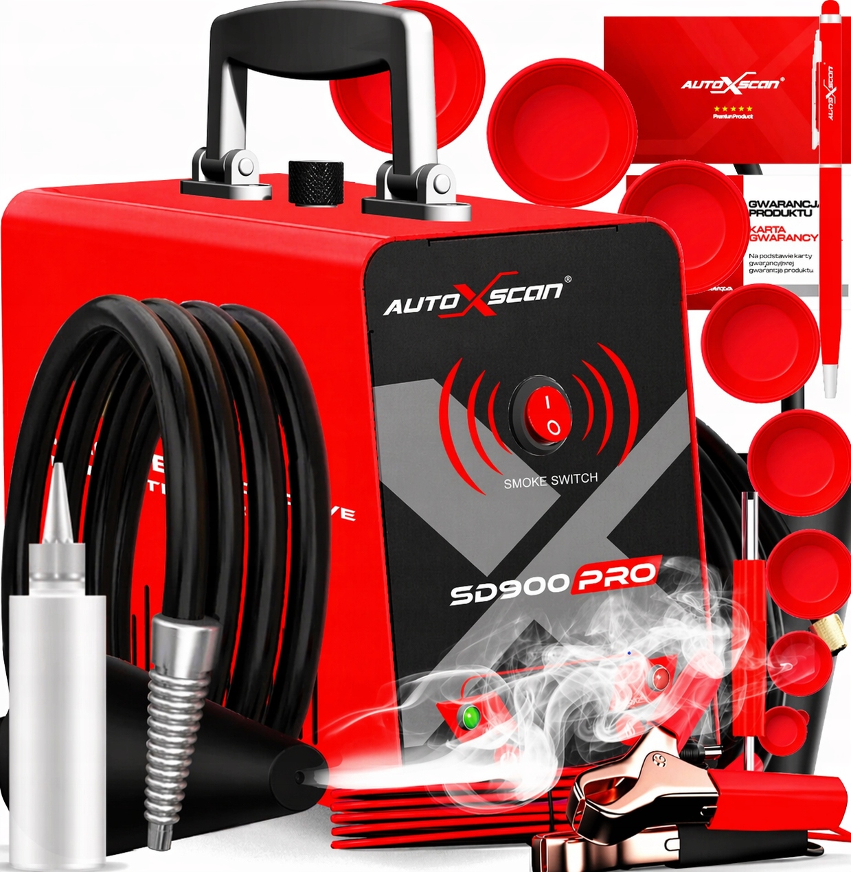Generátor Dymu SD900 Pro Tester Tesnosti Zadýmovač Sada Zátkov Zadarmo!!