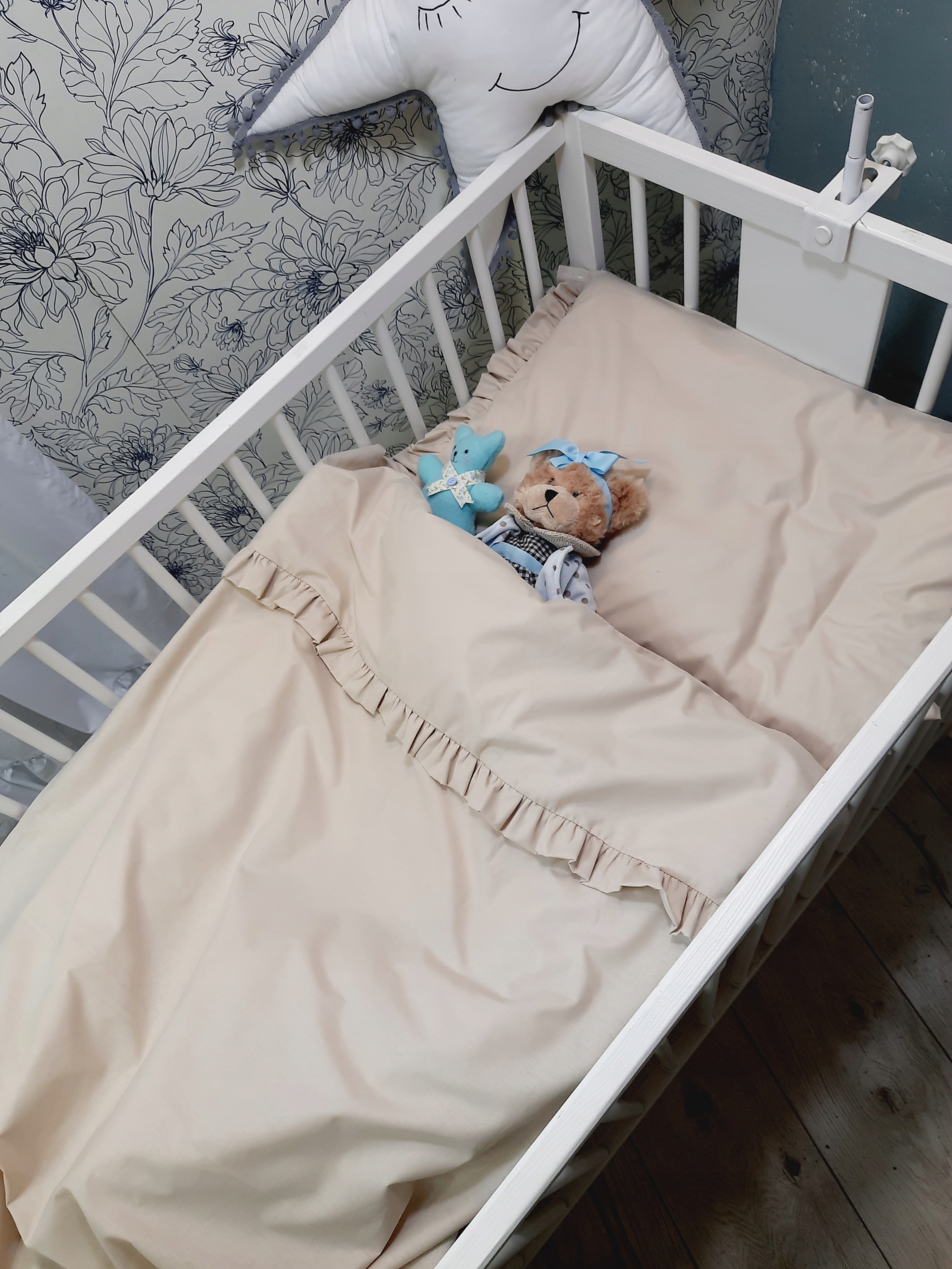 Pościel 2cz FALBANY beż LIVIA+/- beż 100x75 Szerokość poszwy 75 cm