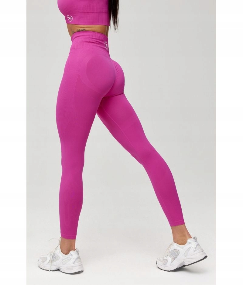 Legginsy Seamless Rough Radical Linea różowe do biegania na co dzień L