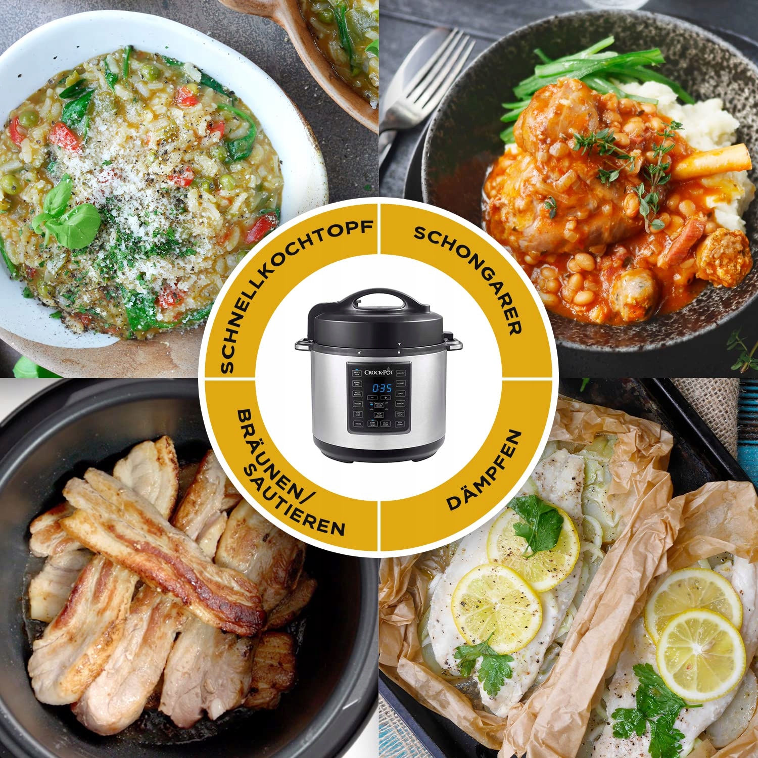 CROCK-POT Ekspresowy Multicooker 12w1 5,6L Stal Nierdzewna — miniatura 4