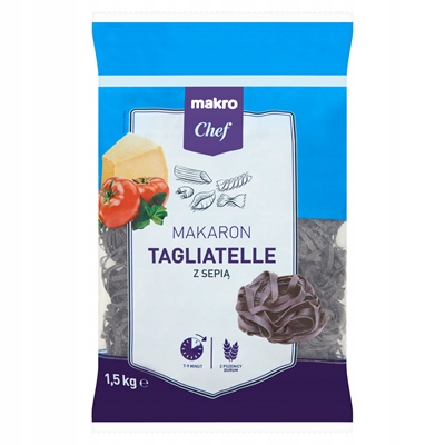 Těstoviny Tagliatelle se sepiovou stuhou Metro Chef 1500 g pro italské pokrmy