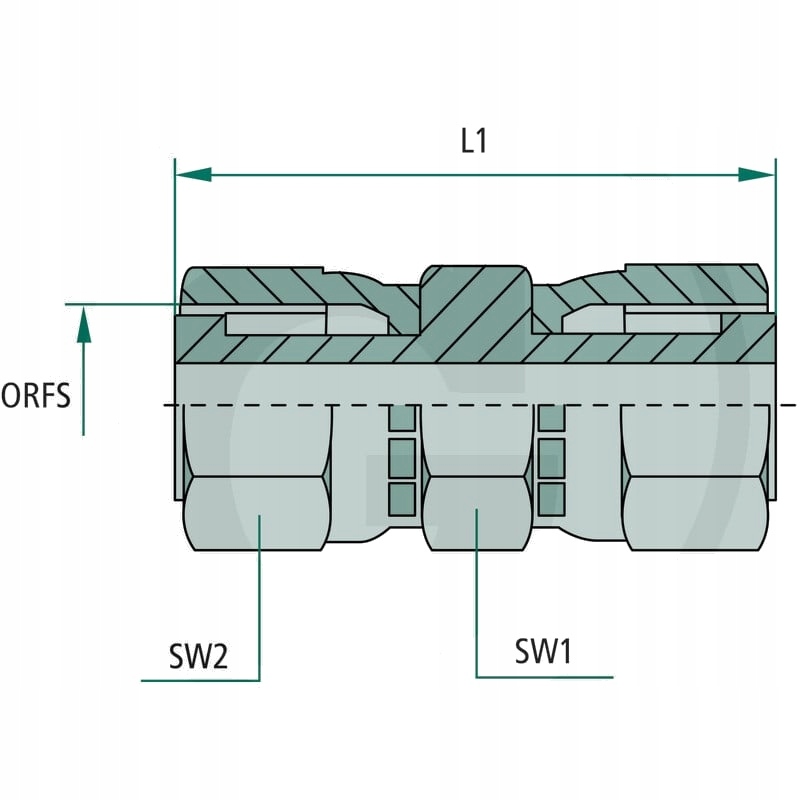 GRANIT GA 1 FS-ORFS x 1 FS-ORFS Adapter 1"-14, L1 61, Marka Granit