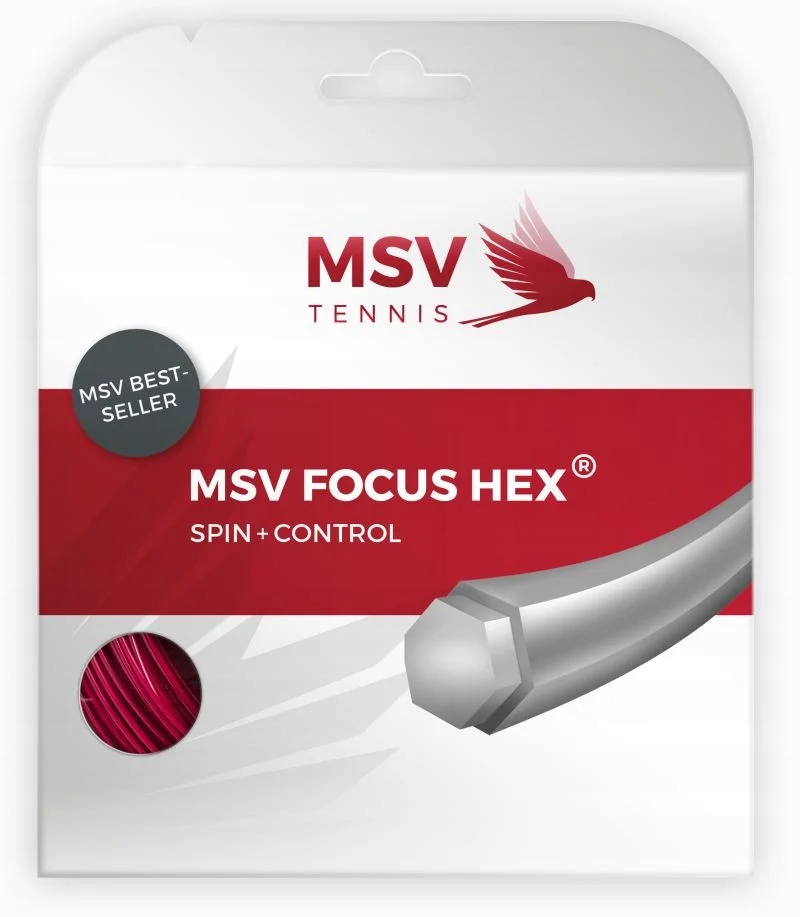 Naciąg tenisowy MSV Focus Hex set. 12 m. red 1,27 mm