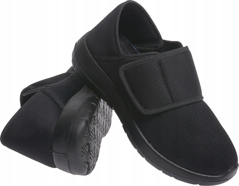 PÓŁBUTY DAMSKIE DUŻA SZEROKOŚĆ NA RZEPĘ czarny38