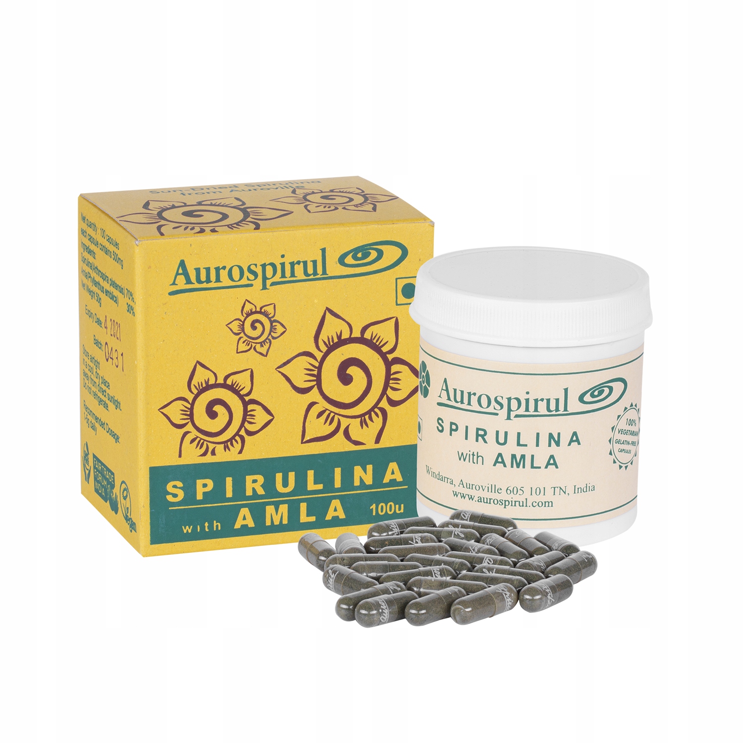 

Spirulina z Amlą 100kap witaminy D A E K B complex