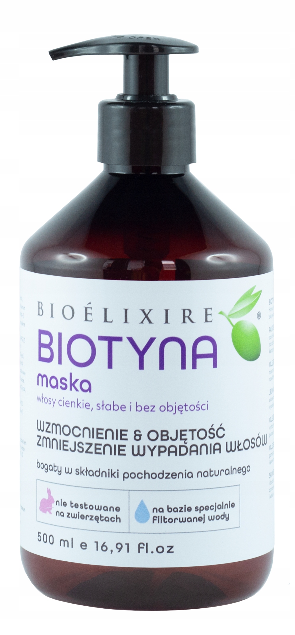 BIOELIXIRE BIOTYNA SZAMPON + MASKA ZESTAW 2x 500ml Działanie regeneracja i nawilżenie