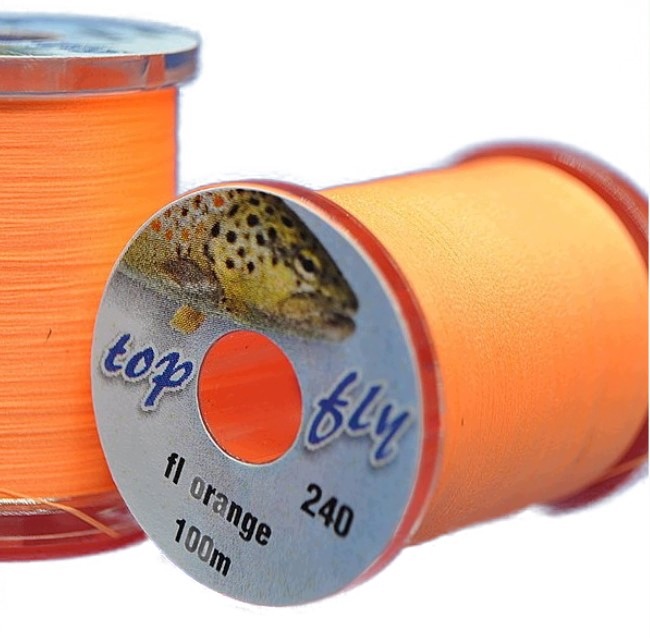 Top Fly Nić wiodąca 100m 240 Fluo Orange