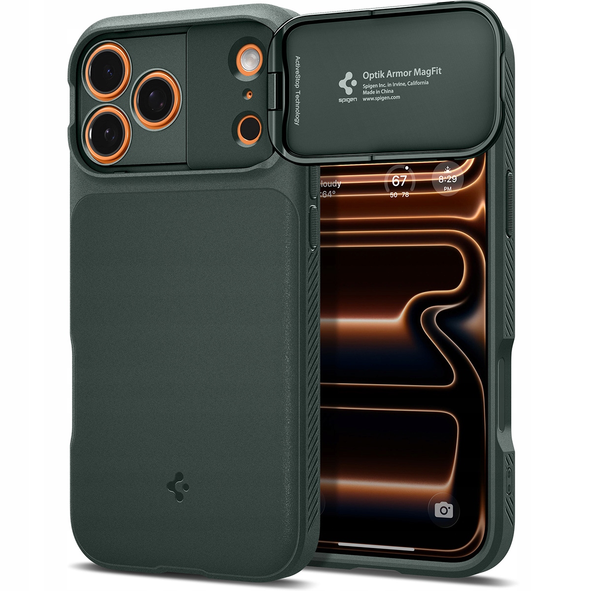 Pouzdro pro iPhone 17 Pro Max, Spigen Optik Armor pro MagSafe, s krytem fotoaparátu
