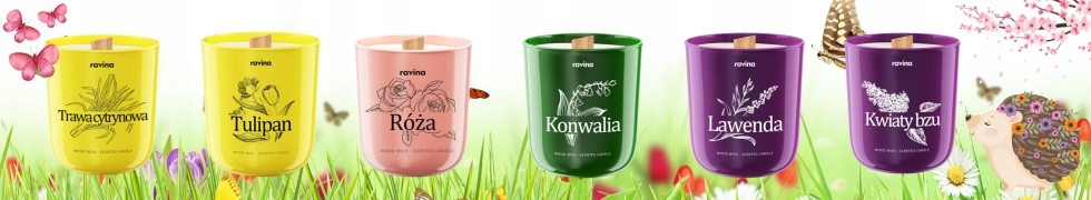 KWIAT BZU ŚWIECA ZAPACHOWA ŚWIECZKA SOJOWA KWIATY BEZ PREZENT RAVINA 420g Skład sojowa