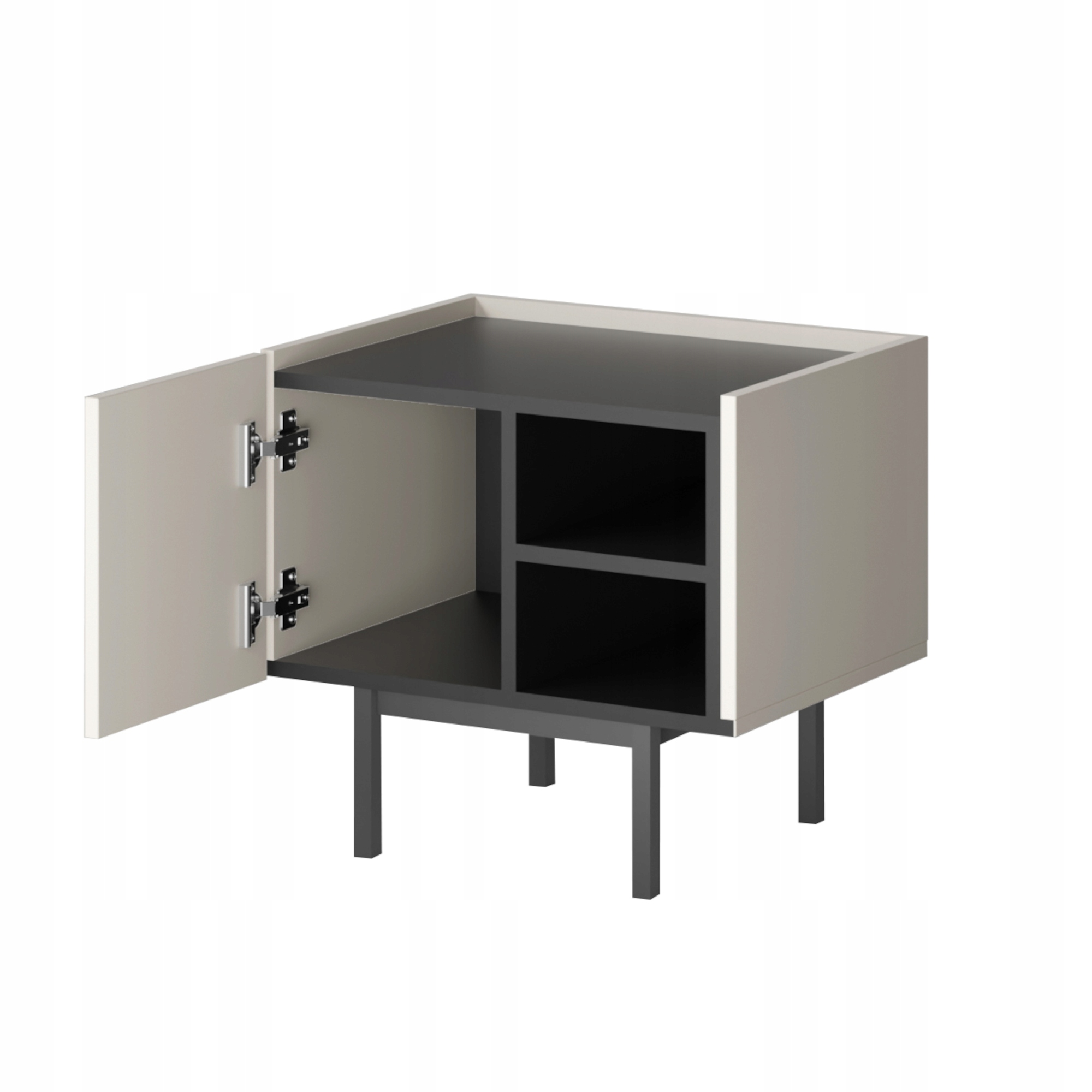 Szafka nocna lewostronna Noel 50 Kaszmir / Czarna