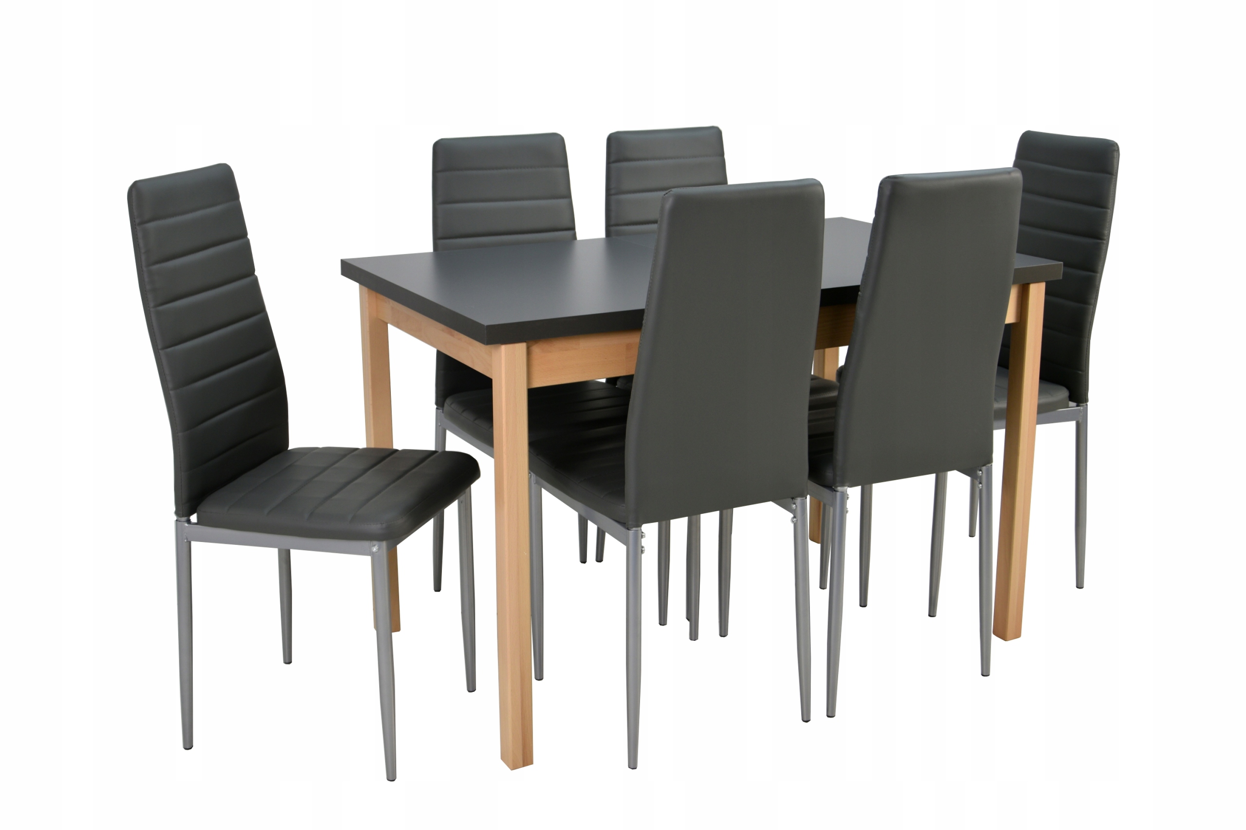 Zestaw kuchenny 6 krzeseł i stół 70x120/160