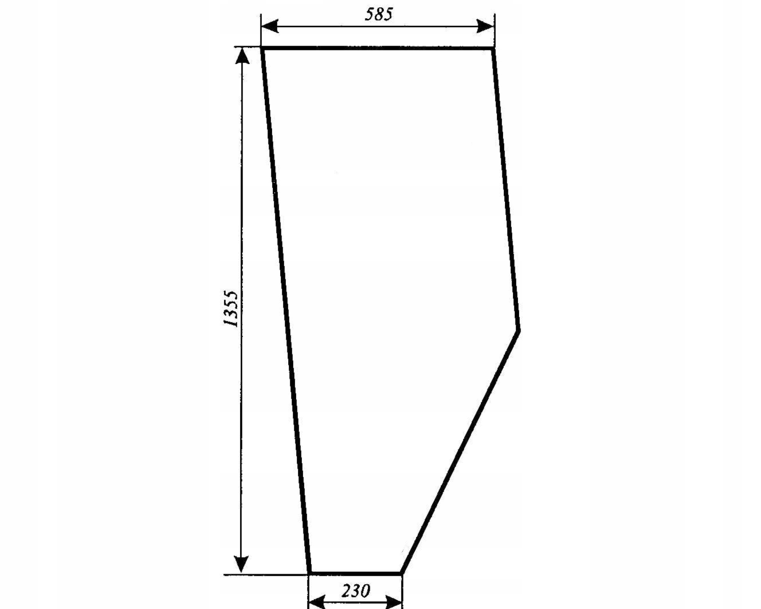 čelní sklo pro traktor Fortschritt Zt 323A dveře vysoké