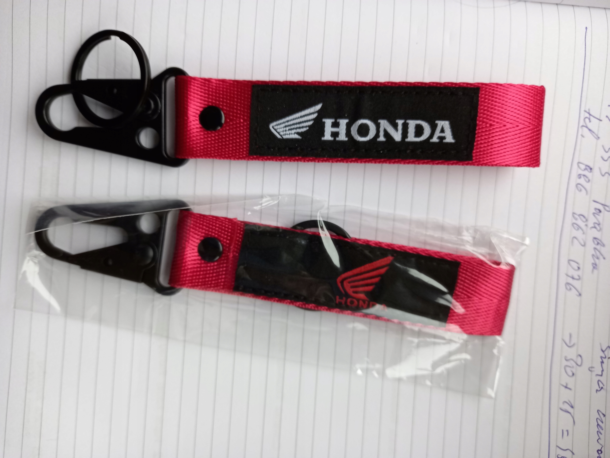 Smycz smyczka brelok do kluczy HONDA Red
