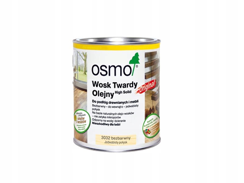 Osmo Wosk Twardy Olejny 3032 J. Połysk 0,75L