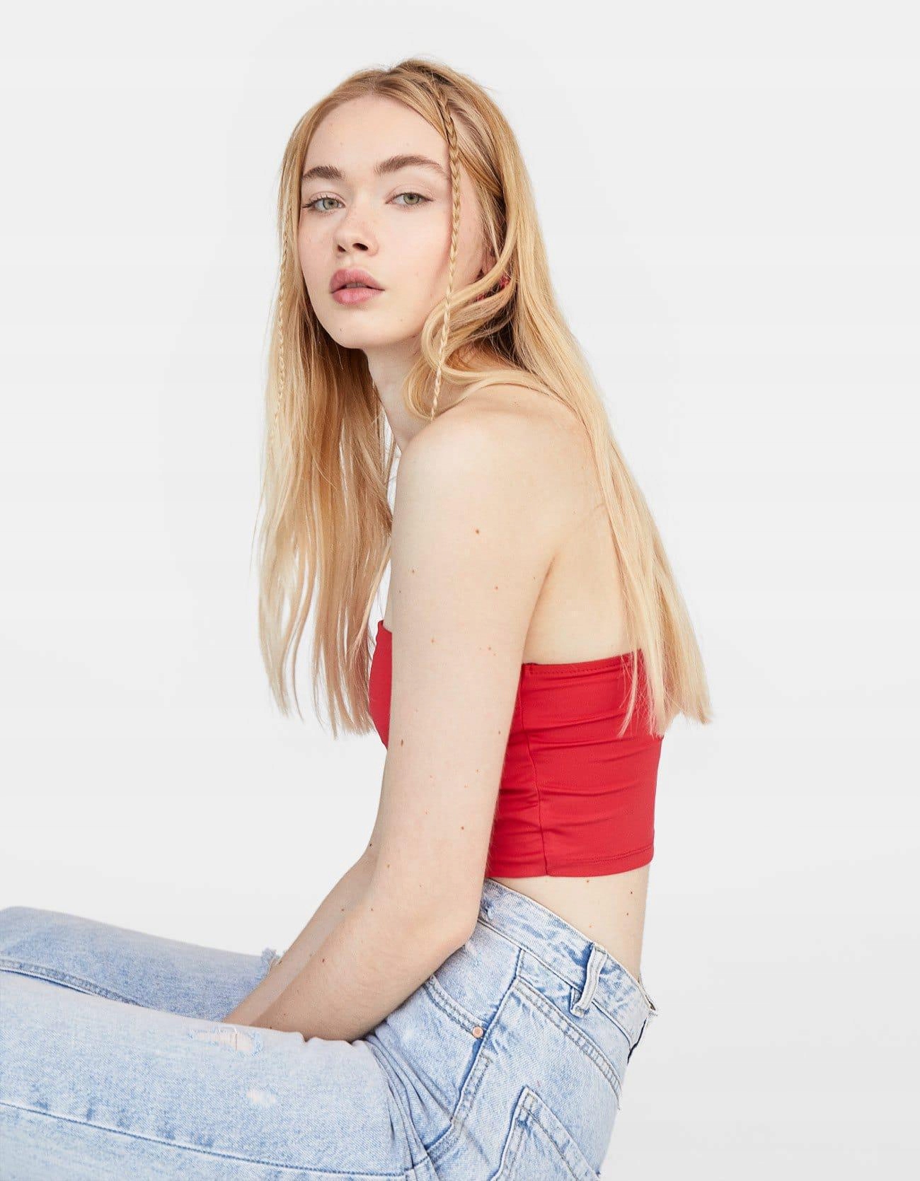 H5A004 STRADIVARIUS__MM8 CROP TOP TUBA__L Materiał dominujący poliamid