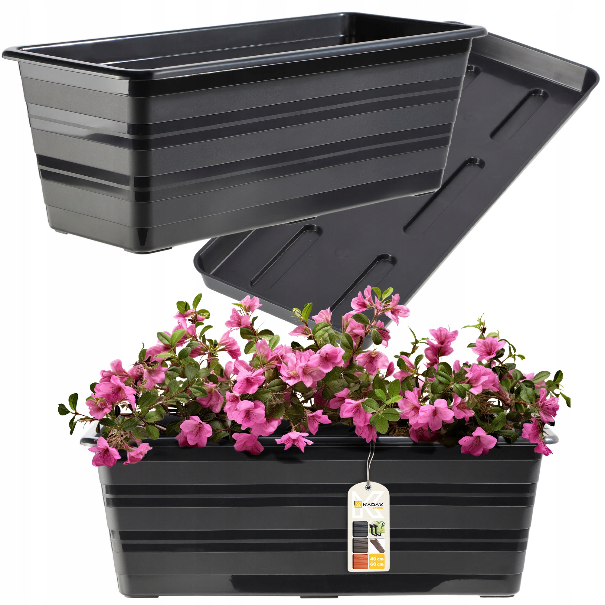 SKRZYNKA BALKONOWA 40cm DONICZKA + PODSTAWKA