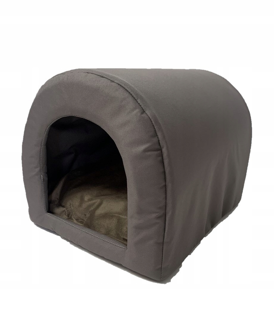 Levně Go Gift Jeskyně Budka pro kočky a psa taupe 40 x 33 x 29 cm