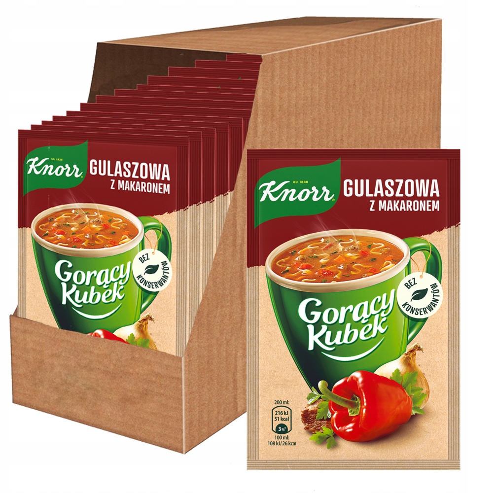 Levně Knorr Horký hrnek Gulášové těstoviny 16 g 40 kusů