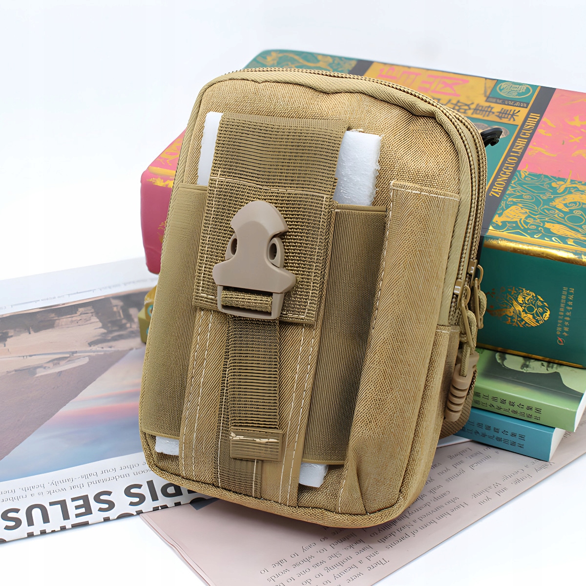 SASZETKA NERKA TAKTYCZNA WOJSKOWA TORBA KIESZEŃ DO PASKA NA PAS MĘSKA MOLLE Wzór dominujący bez wzoru