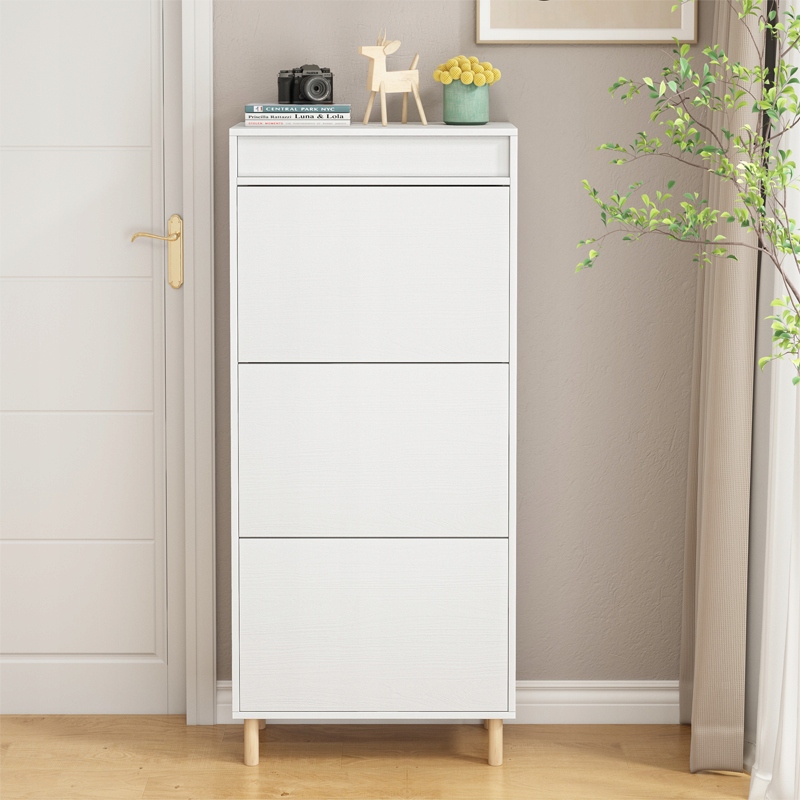 SZAFKA NA BUTY BIAŁA SCHOWEK Z LUSTREM LOFT STOJĄCY REGAŁ PRZEDPOKÓJ 55CM Marka Rebiko