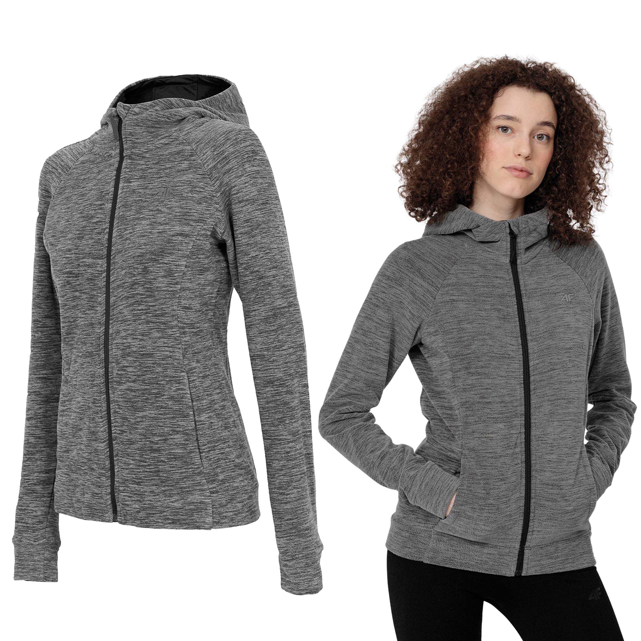 

Polar Damski 4F Bluza Polarowa Kapturem Kurtka XL