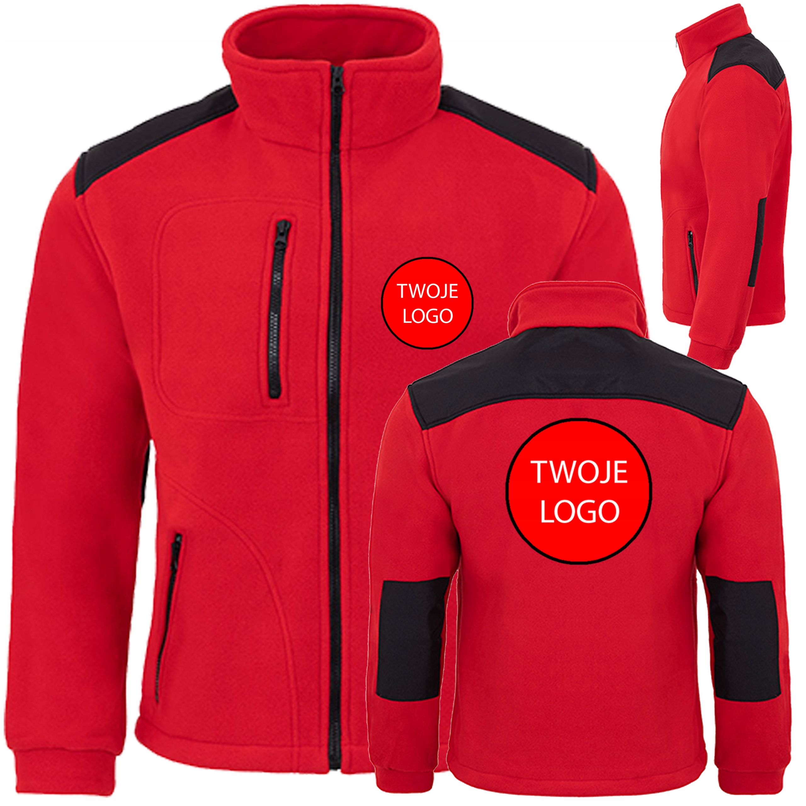 

Ciepła Bluza Polar Z Własnym Nadrukiem Haftem Logo