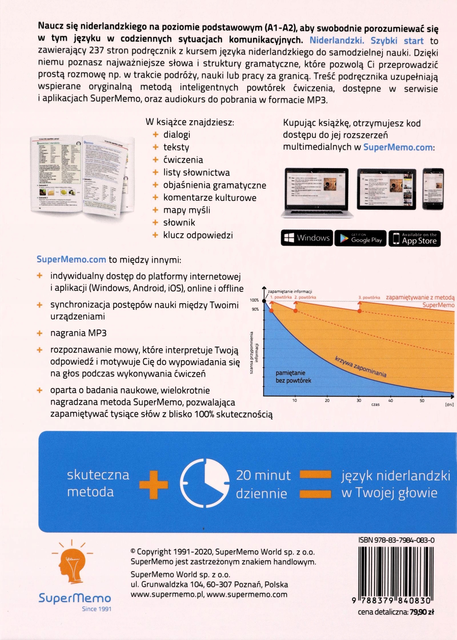 NIDERLANDZKI. INTENSYWNY KURS OD PODSTAW A1/A2 - Karolina Roziewicz KSIĄŻKA Stan opakowania oryginalne