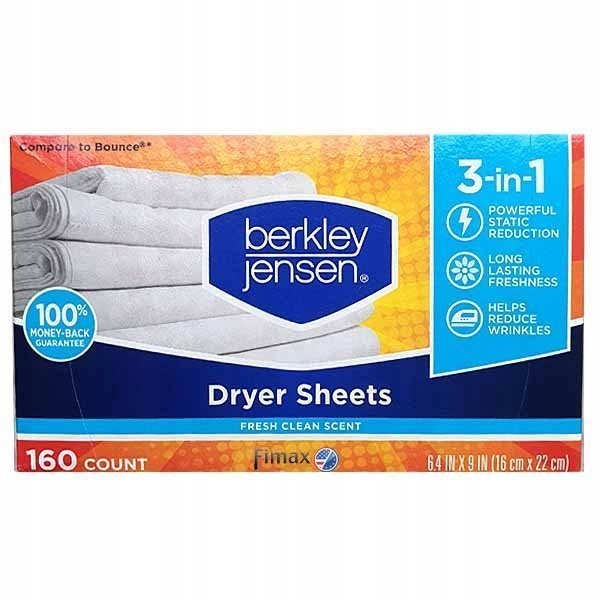 

Berkley Jensen 160 szt. Chusteczki do suszarek