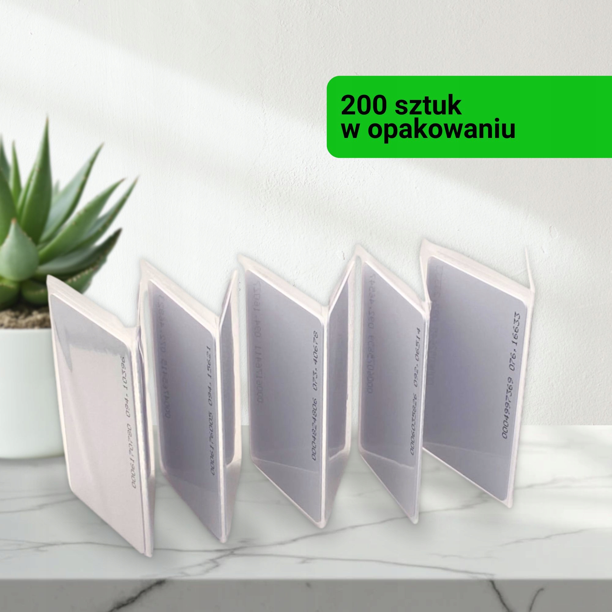 Karta 200ks Rfid 125kHz Unique EM4100 Mia EMK1 0,86 mm pro kontrolu přístupu