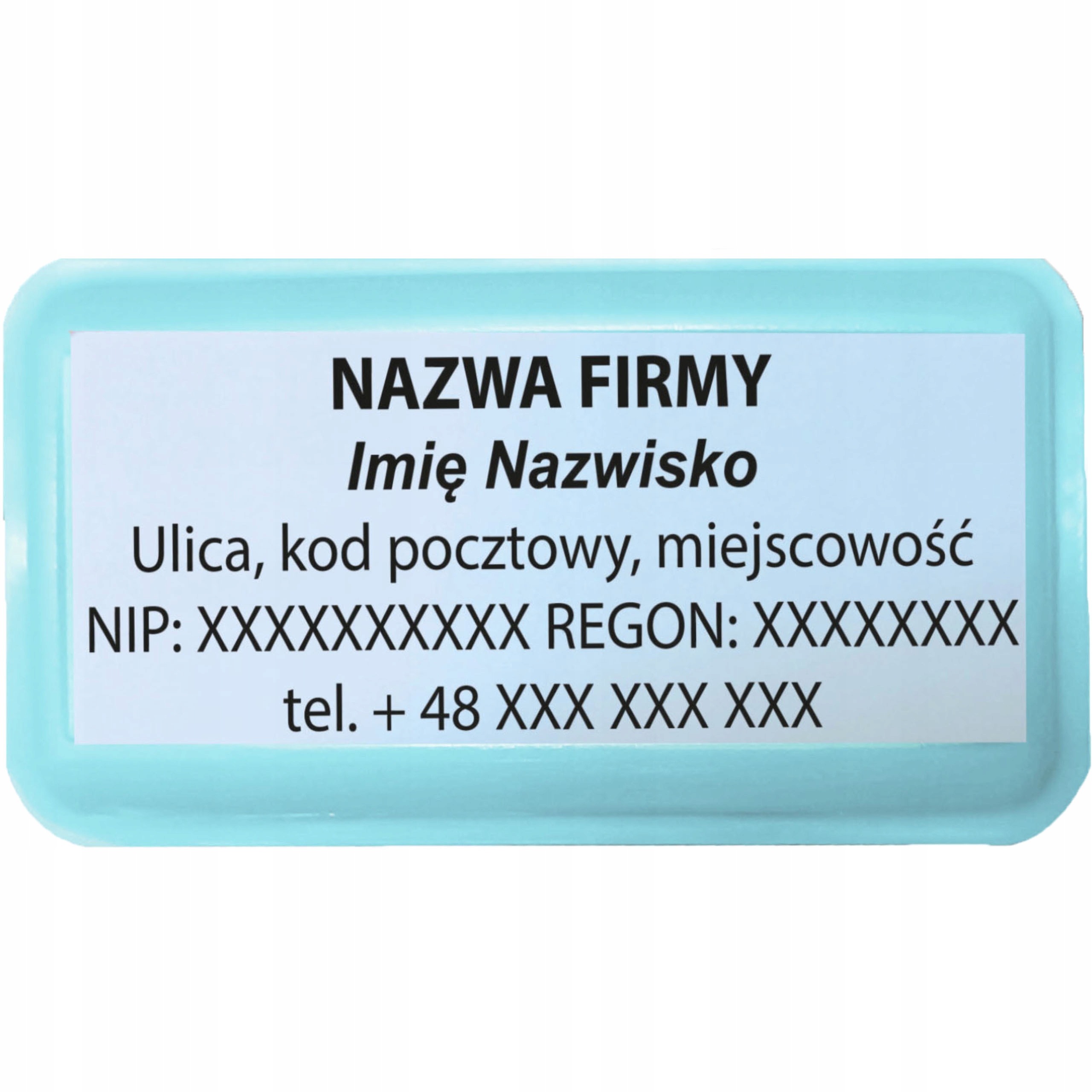 PIECZĄTKA WAGRAF B4s DO 8 LINII FIRMOWA IMIENNA BIUROWA PROJEKT + GUMKA Kształt Prostokątna
