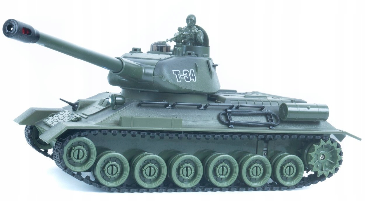 Czołg Zdalnie Sterowany na Pilota T34 RC Dźwięki Wystrzału Bitwa Czołgów Rodzaj inny