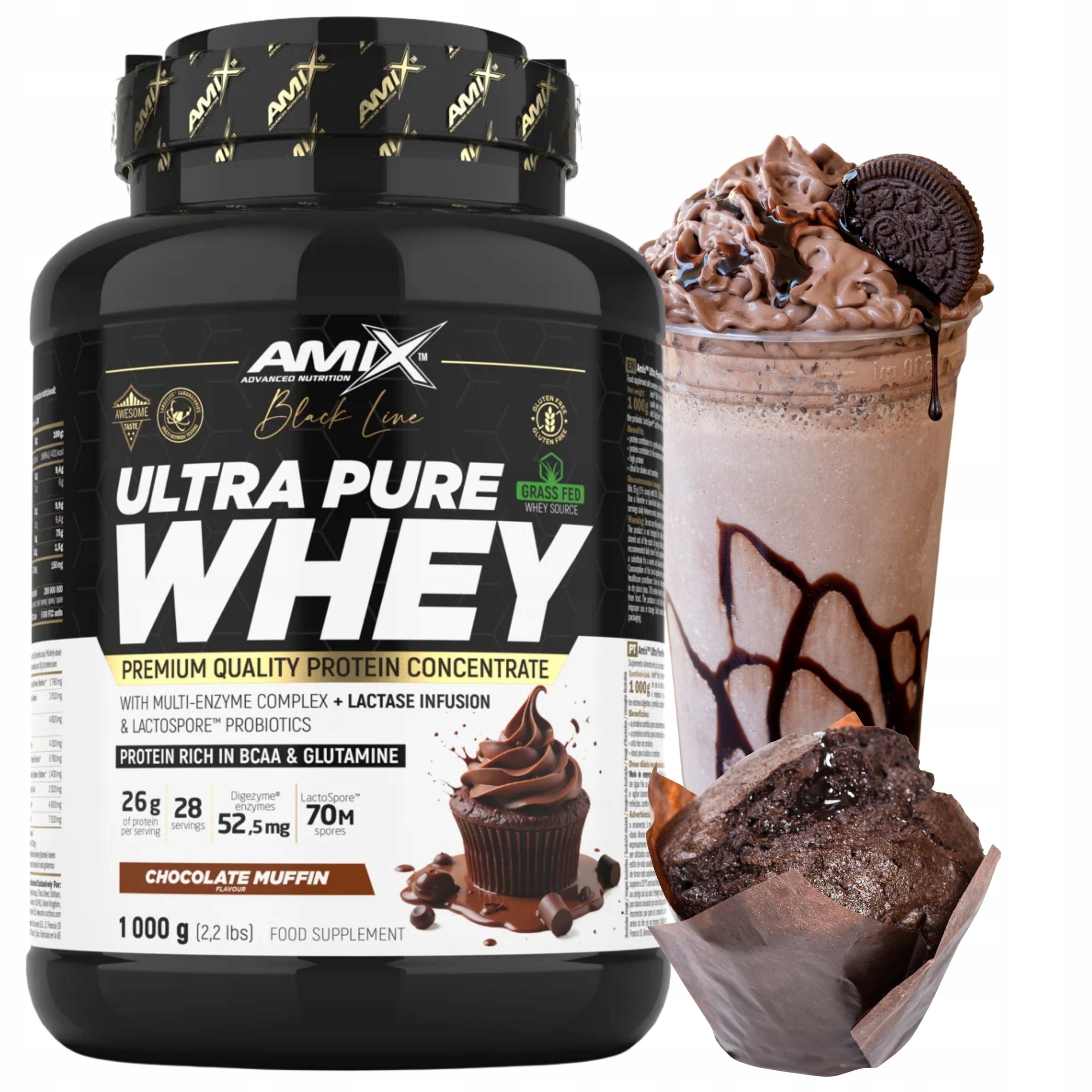 Wpc protein Amix Pure Whey Protein Syrovátkový Koncentrát Čokoládová příchuť 1000 g