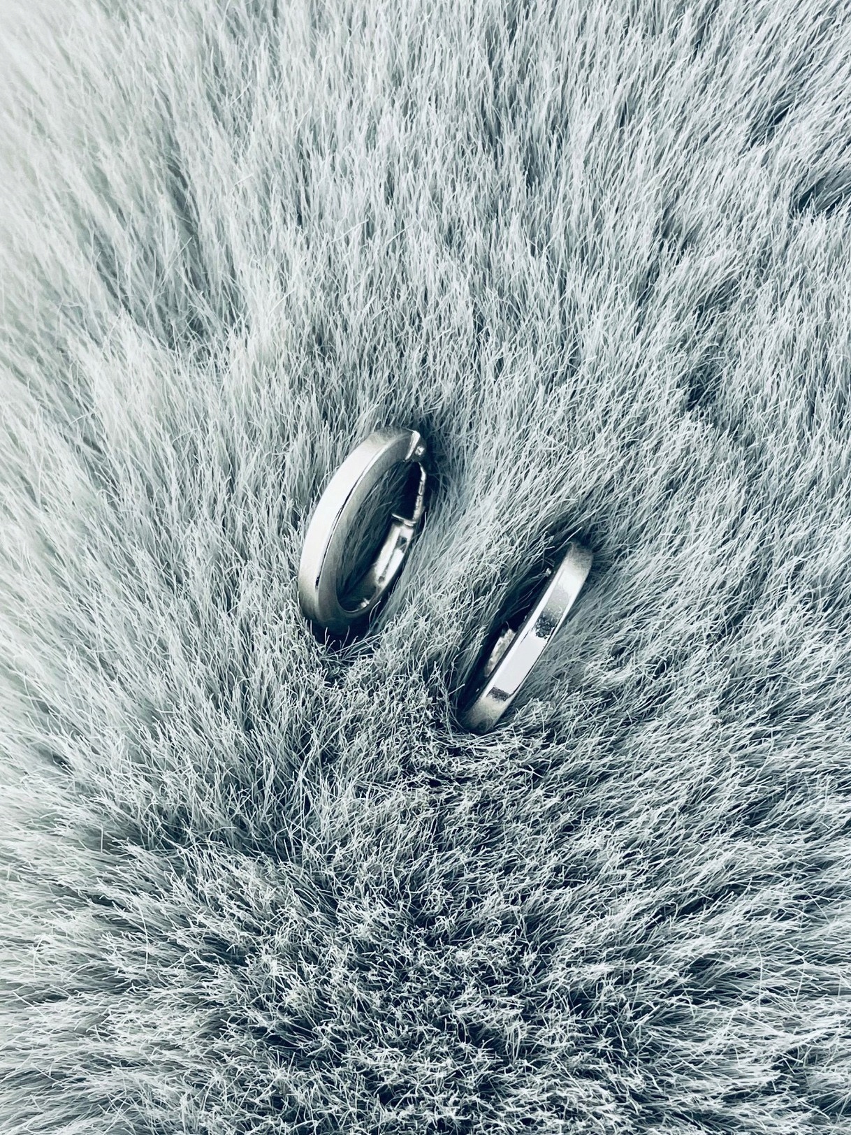 Stříbrné náušnice kolečka hladké, leštěné