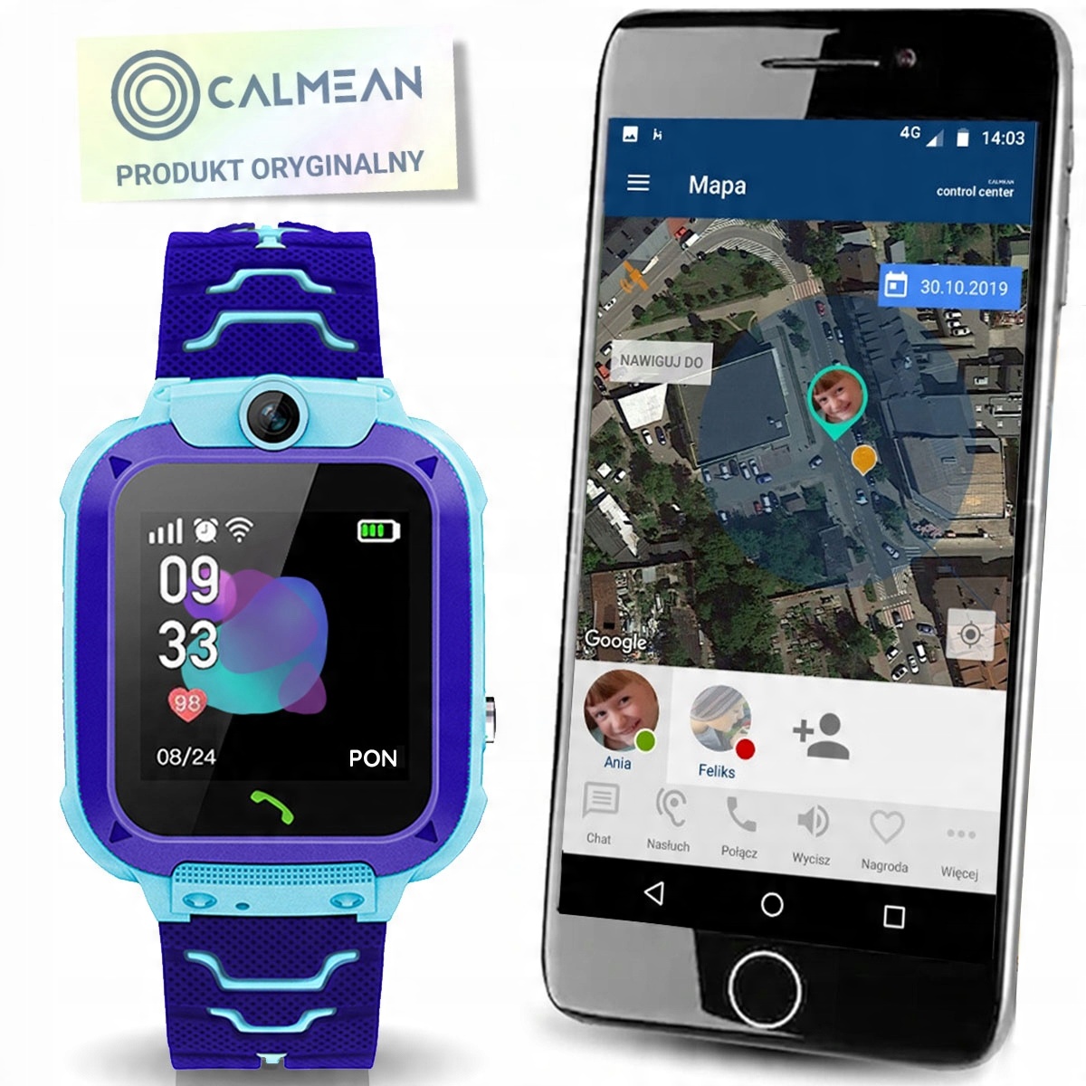 

Smartwatch Calmean Easy Kids IP67 Foto Menu Pl