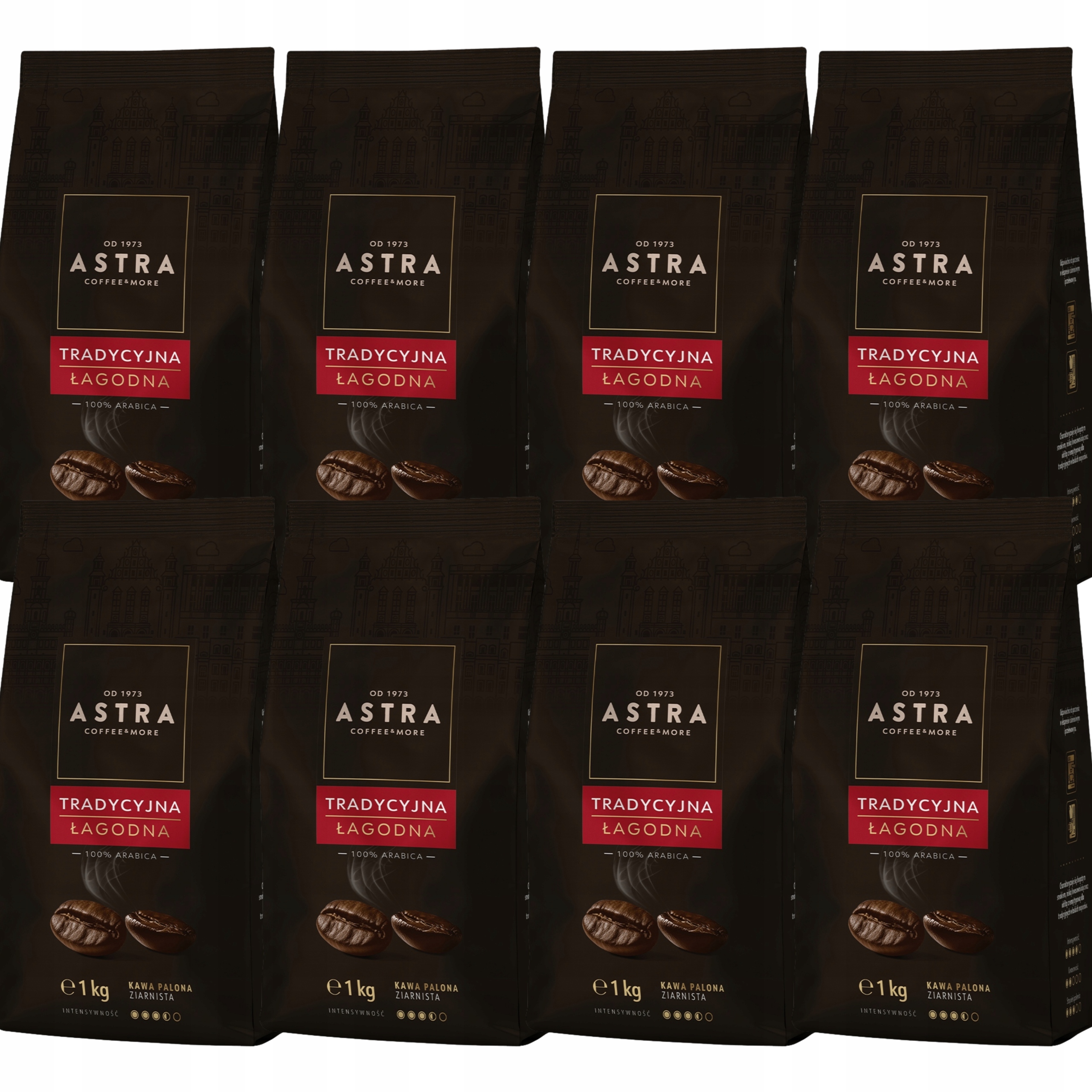 Kawa Astra Ziarnista Łagodna Tradycyjna 8x1kg